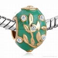 enamel Faberge Egg bead charms for European bracelet 4