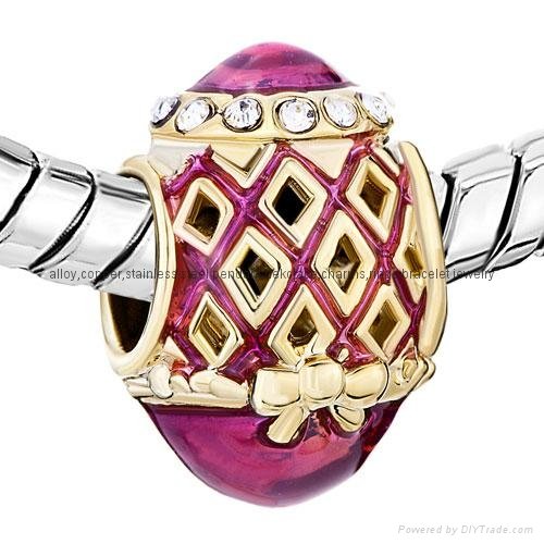 Russian Faberge Egg bead charms for European bracelet 4