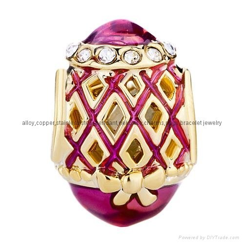 Russian Faberge Egg bead charms for European bracelet 5