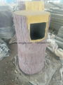 GRC concrete wood trash can
