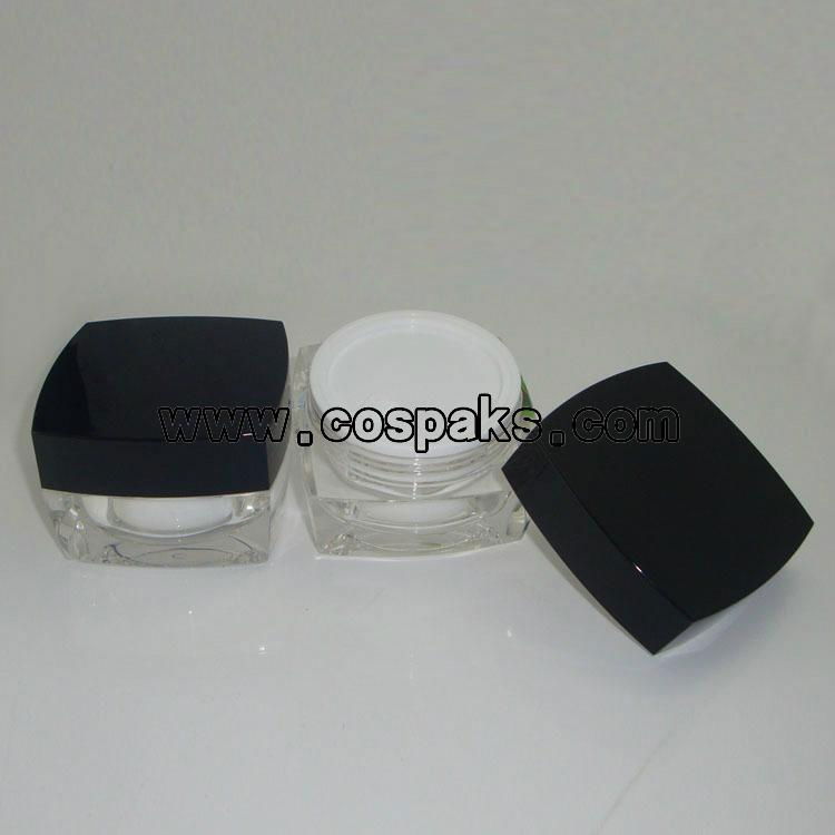 15g 30g 50g acrylic cream jar and square shape acrylic cream jar 2