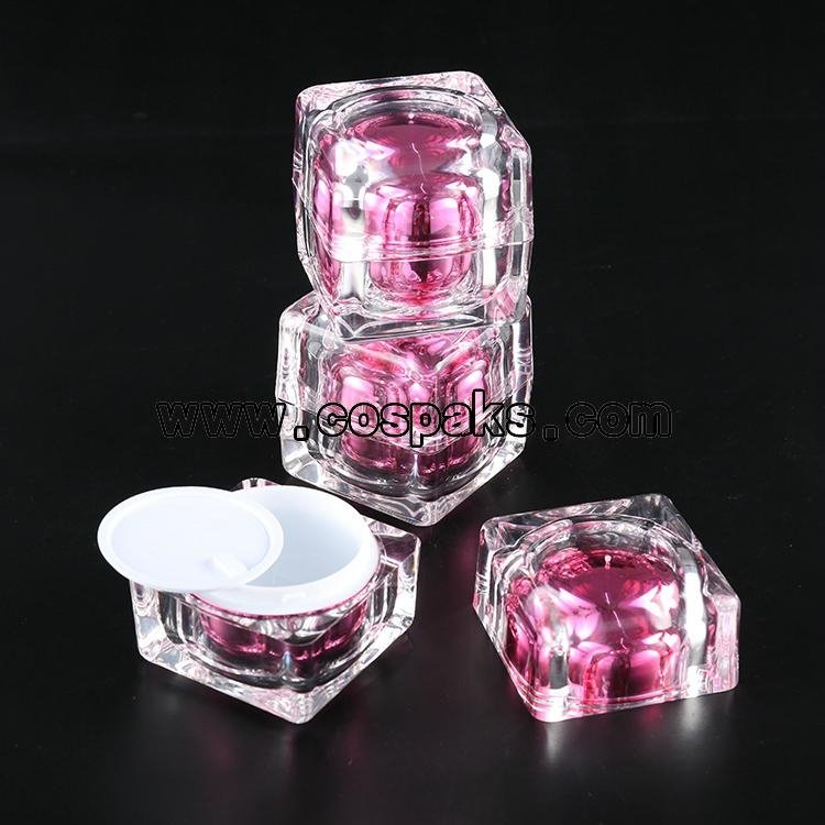Plastic face cream jar for cosmetic packing 5