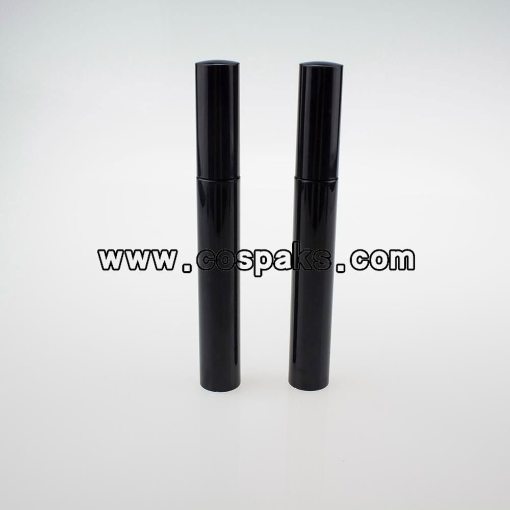 10ml black empty mascara tube with brush, 10ml black cosmetic packaging