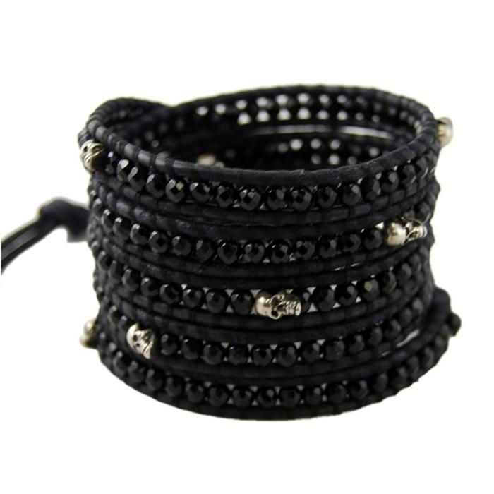 Fashionable leather wrap agate bracelet Chan Luu