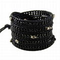 Fashionable leather wrap agate bracelet Chan Luu 1