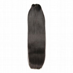 100% Indian Remy Full Head Clip in Hair Extensions 100g Natural Black 1B