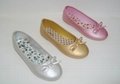 Lovely candy color girls ballerina shoes cheap kids flat dance shoes dress shoes 1