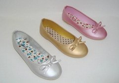 Lovely candy color girls ballerina shoes cheap kids flat dance shoes dress shoes