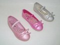 Lovely candy color girls ballerina shoes cheap kids flat dance shoes dress shoes 2
