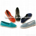 women's pure color espadrille shoes jut