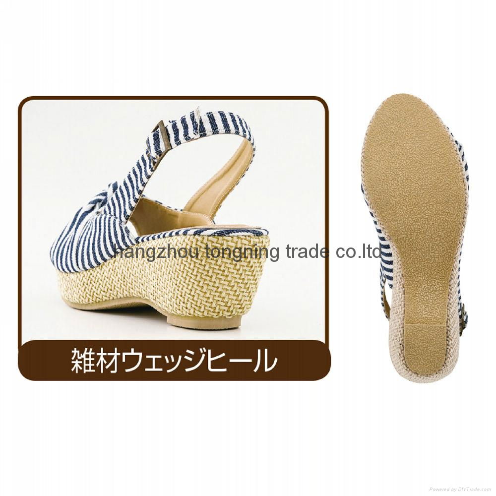 Women's High wedges sandals high heel espadrille shoes 5