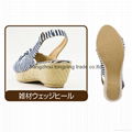 Women's High wedges sandals high heel espadrille shoes 5