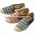 women bohemia canvas shoes flat slip on