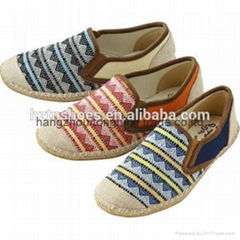women bohemia canvas shoes flat slip on espadrille shoes for casual travelling 