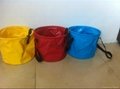 500D PVC Folding Bucket for fishing,water games and garden 3