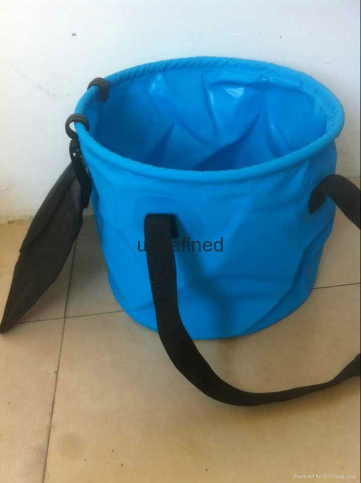 500D PVC Folding Bucket for fishing,water games and garden 5