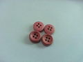 Custom made multicolored wooden jacket button 1