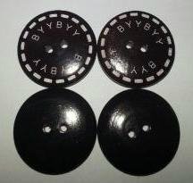 Custom made brand wooden button for coat