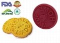 Food grade Silicone Kitchen Tools 6cm Diameter Molds For Cookies Stamp