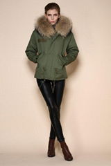 military parkas with big raccoon dog furs hood fashion design