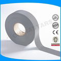 100% polyester 2 inches width grey high light reflective tape to sew 3