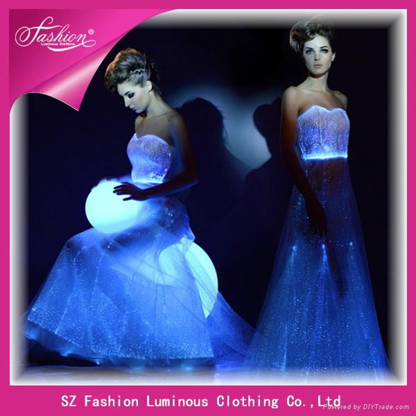 luminous evening dress, light up wedding dress, illuminated evening gown (