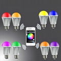 Bluetooth BLE Wireless LED Multicolor RGB Light Bulb for iPhone Android
