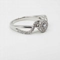 S925 Silver personalized fashion diamond ring European and American female model 3