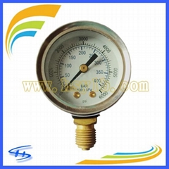 Y40 400BAR/6000PSI Pressure Gauge Bottom Connection