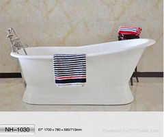 NH-1030 Plinth Freestanding Cast Iron Bathtub