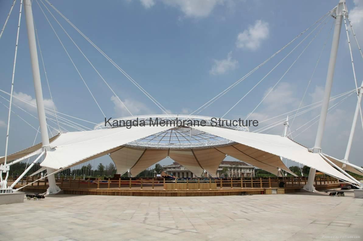Sun Island Hotel platform tensile membrane structure canopy roof