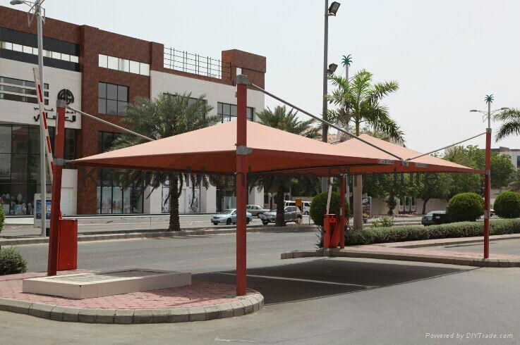 construction fabric structural membrane vehicle parking cover roof 2