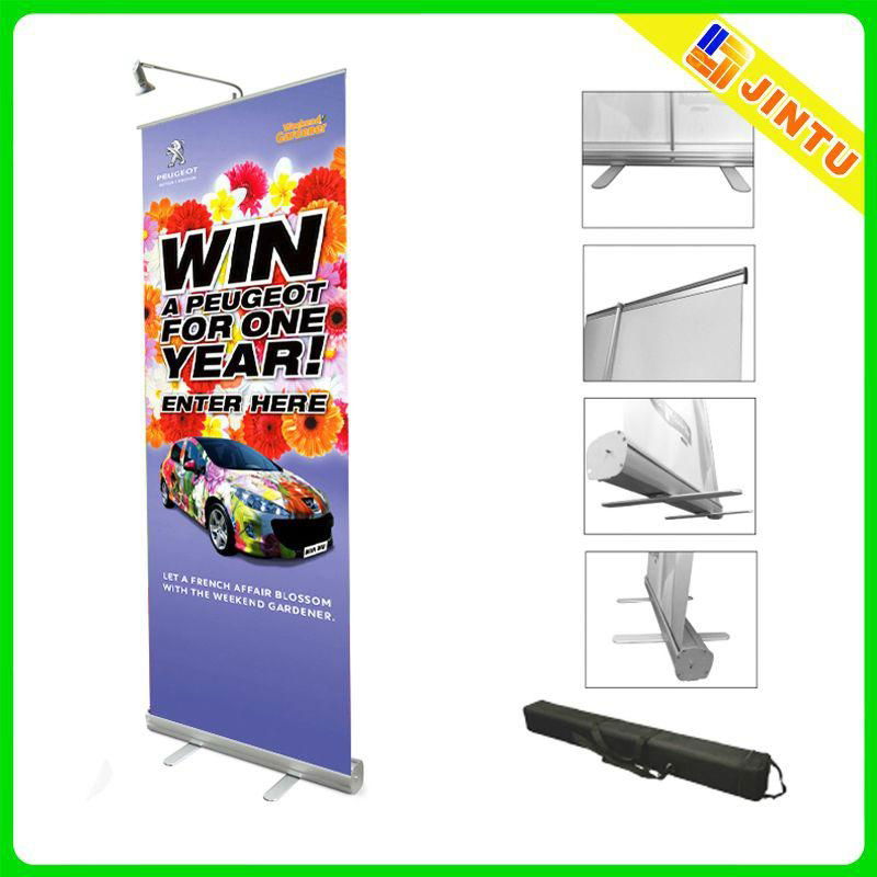 Wide Base Roll up Banner Stand Roller Stand Display 4