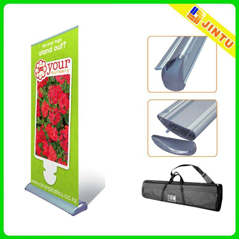 Wide Base Roll up Banner Stand Roller Stand Display 5