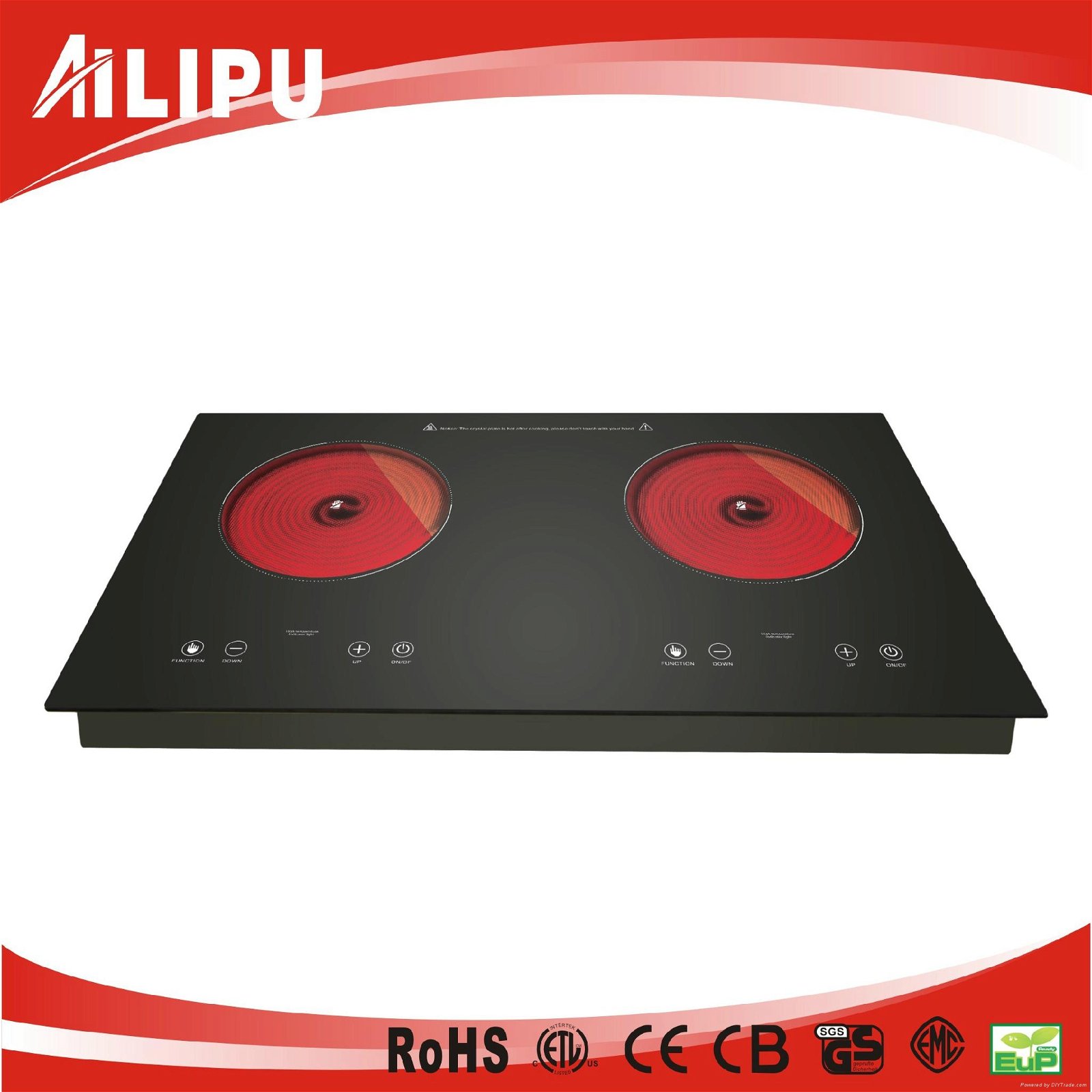 Ailipu Built In Double Burn Infrared Cooker (SM-DIC09)