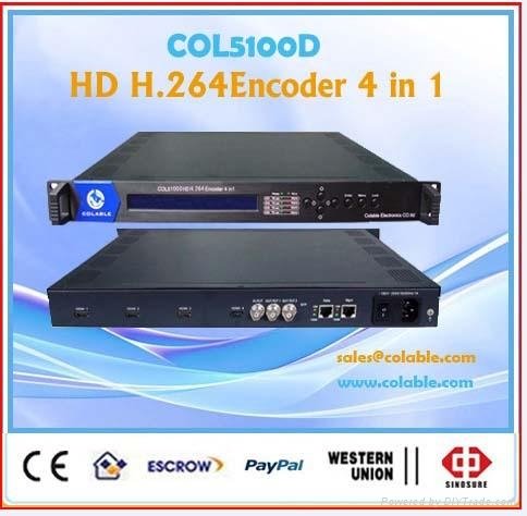 audio video  4 in 1 HD  encoder  H.264 hdmi to ip Encoder COL5100D