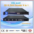 digital tv head-end MPEG-4  H.26 code format 4 in 1 Encoder sd iptv encoder