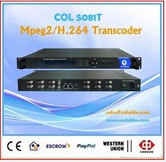 H.264 and MPEG-2 transcoder HD and SD transcoder ENCODER COL5081T 