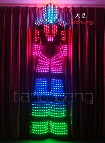 DMX512 Controlled Full color LED Robot Costumes 2