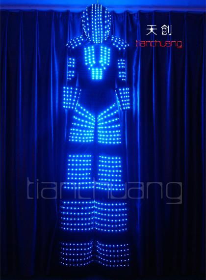 DMX512 Controlled Full color LED Robot Costumes 3