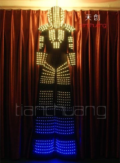 DMX512 Controlled Full color LED Robot Costumes 4