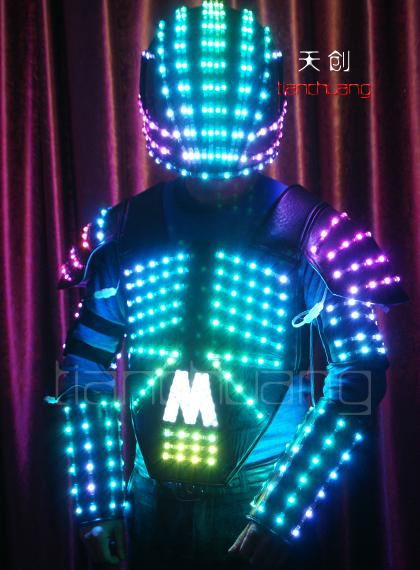 Leather Robot Jacket With LED Light 5