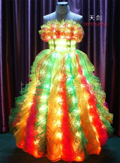 DMX512 controlled LED Light Long Dress