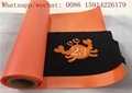 Fashionable Orange Flock Heat Transfer Vinyl / Heat Transfer Polyester Film
