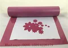 Warn Peel Pink Flock Logo Heat Transfer Paper Vinyl For Printing Shirts