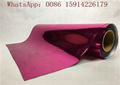 Pink Color Metallic Transfer Film Good Color Saturation With ISO 9001 Certificat