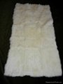 White long hair rabbit fur plates 60x120 cm 2