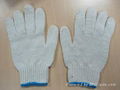 7g chain machine bleached white color knit glove 4