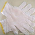 bleach knit cotton string pvc dots working gloves 2