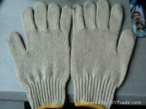 knit cotton working gloves in white colon